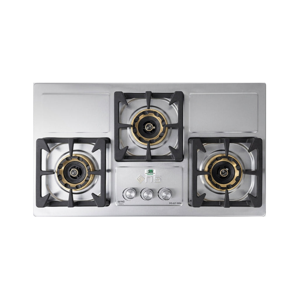 Nasgas Build In Hob DG-227 SDN – 3 Burner Stainless Steel Hob