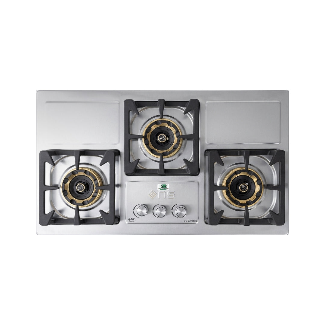 Nasgas Build In Hob DG-227 SDN – 3 Burner Stainless Steel Hob