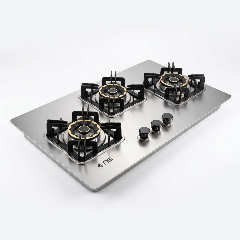 Nasgas Build In Hob DG-2034 SS – 3 Burner Stainless Steel Hob