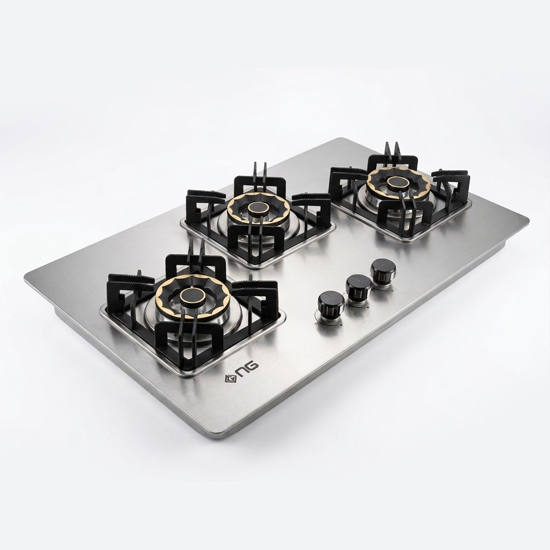 Nasgas Build In Hob DG-2034 SS – 3 Burner Stainless Steel Hob