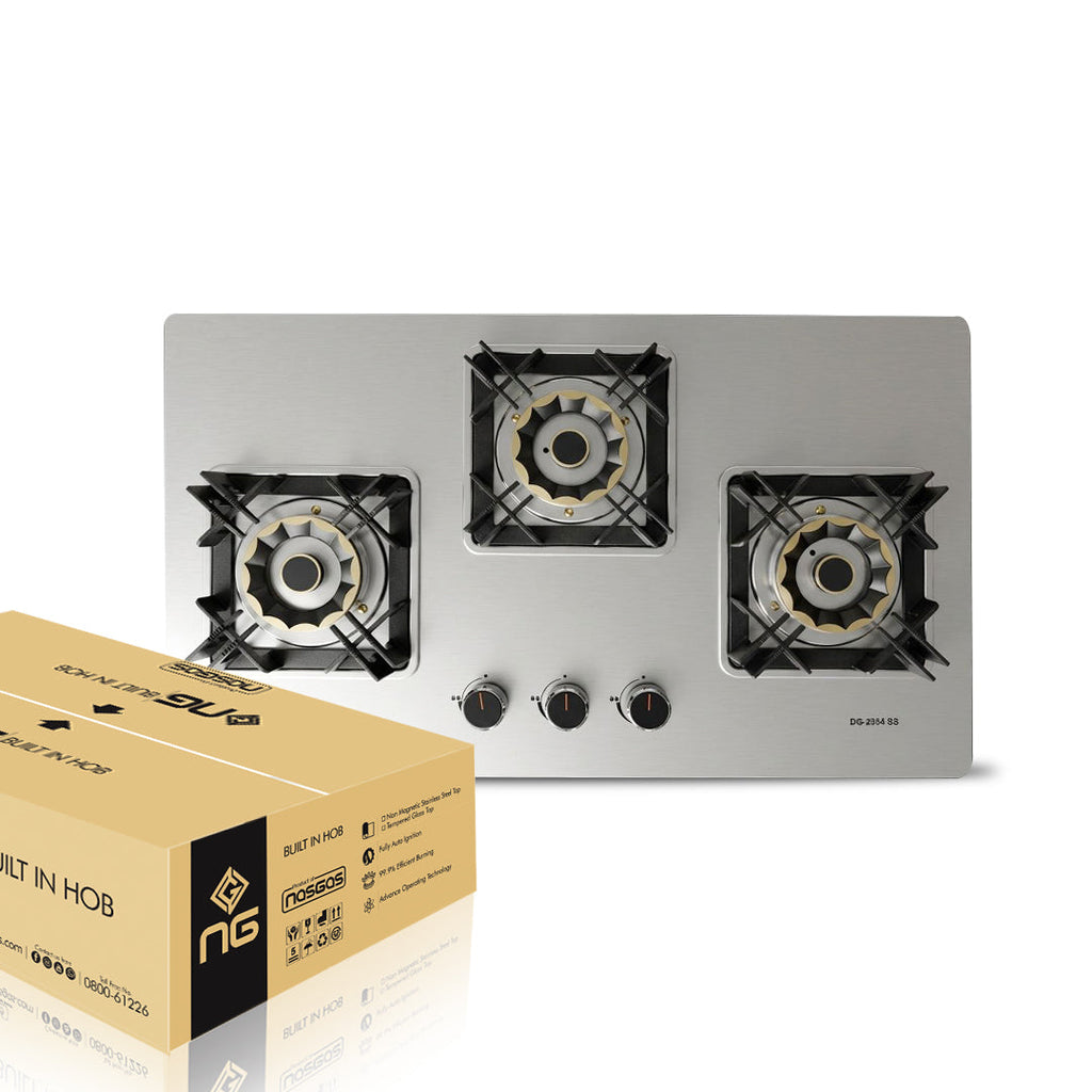 Nasgas Build In Hob DG-2034 SS – 3 Burner Stainless Steel Hob