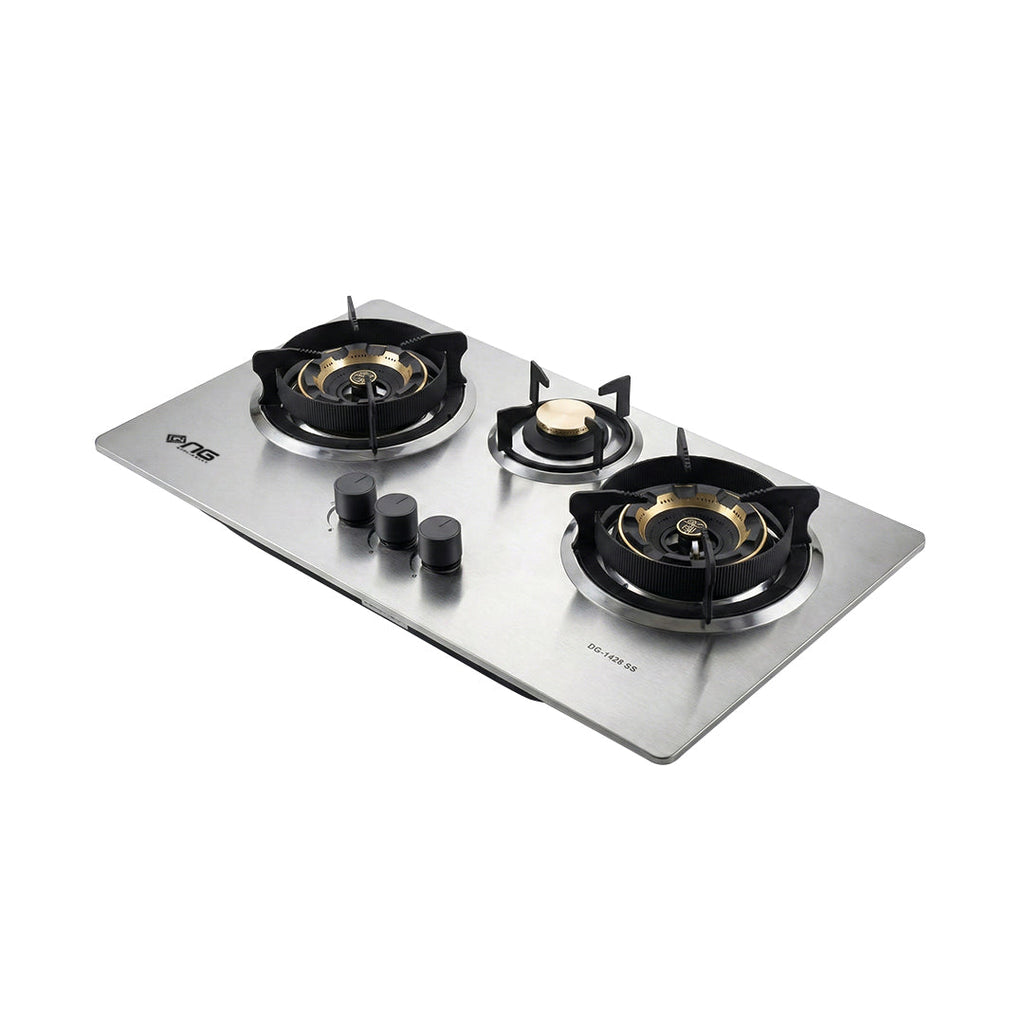 Nasgas Build In Hob DG-1428 SS – 3 Burner Stainless Steel Hob