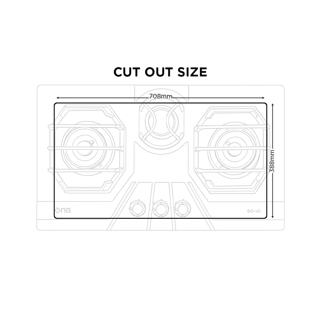 NasGas Built-In Hob DG-146 – Premium 3 Burner Stainless Steel Hob