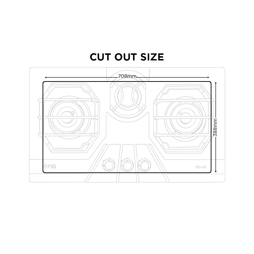 NasGas Built-In Hob DG-146 – Premium 3 Burner Stainless Steel Hob