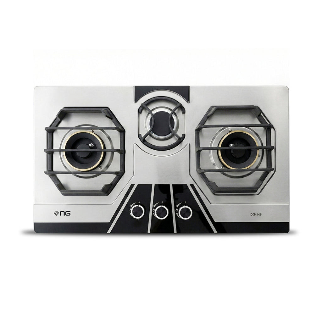 NasGas Built-In Hob DG-146 – Premium 3 Burner Stainless Steel Hob