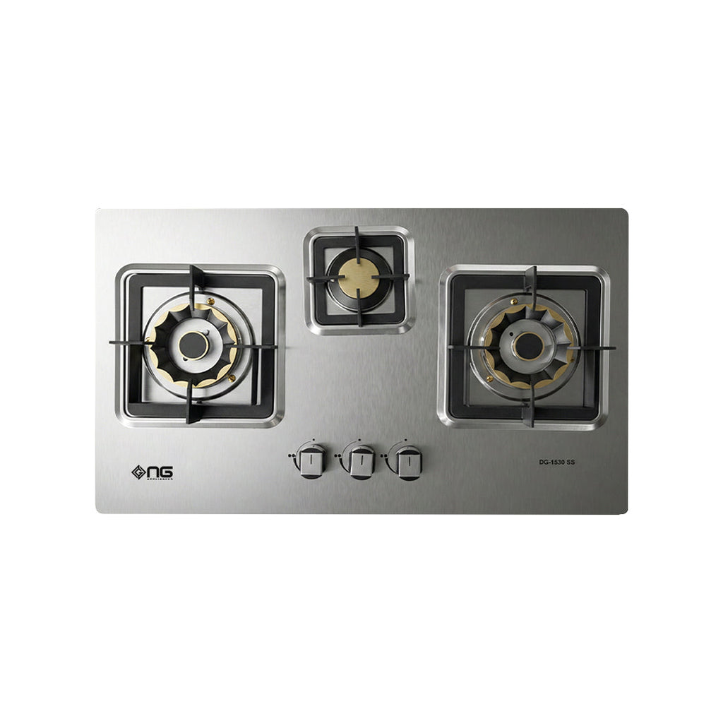 Nasgas Build In Hob DG-1530 SS – 3 Burner Stainless Steel Hob