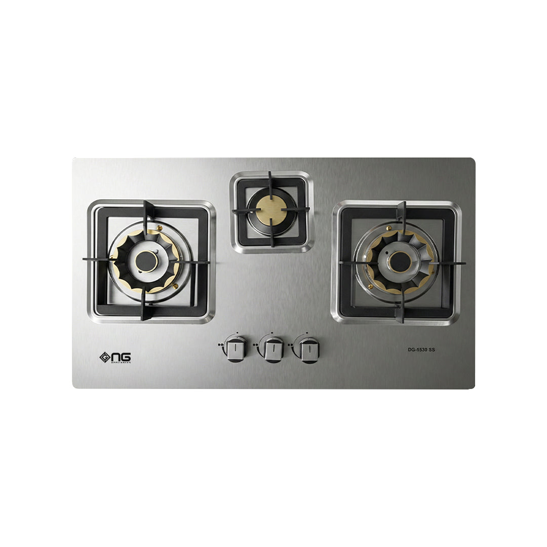 Nasgas Build In Hob DG-1530 SS – 3 Burner Stainless Steel Hob