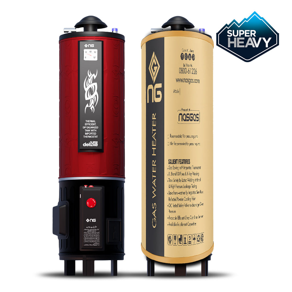 Electric Gas Water Heater DEG-55 Super Heavy Double Safety Geyser