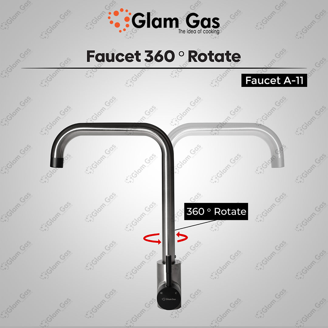 Glam Gas A-11 Kitchen Sink Faucet – Stainless Steel Single Lever