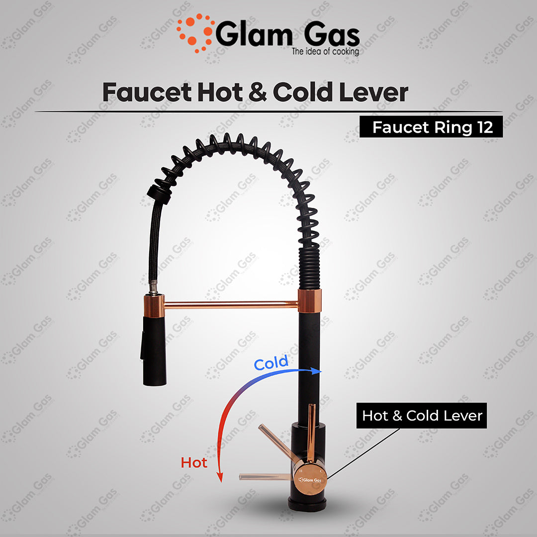 Glam Gas Ring-12 Kitchen Sink Mixer – Pull-Out Faucet with Swivel Spout