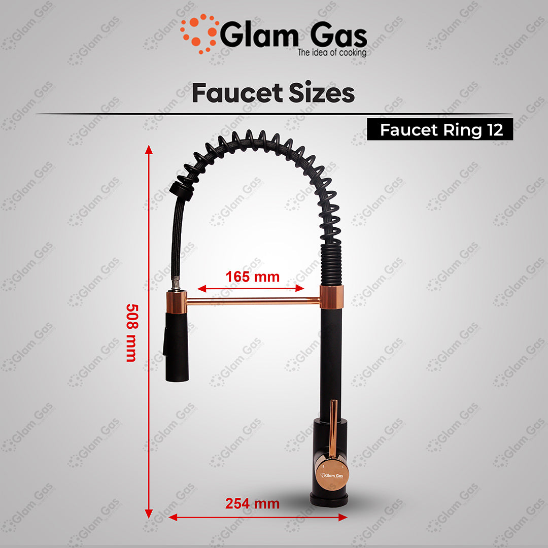Glam Gas Ring-12 Kitchen Sink Mixer – Pull-Out Faucet with Swivel Spout