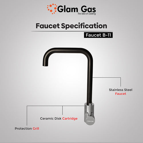 Glam Gas B-11 Kitchen Sink Faucet – Stainless Steel Single Lever