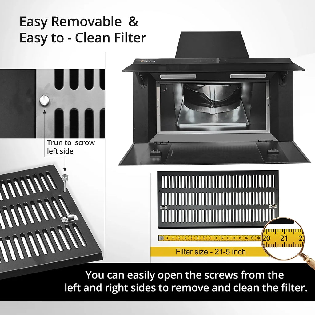 Glam Gas Strom Slim Range Hood – Hidden or Exposed Fit, 75cm & 90cm