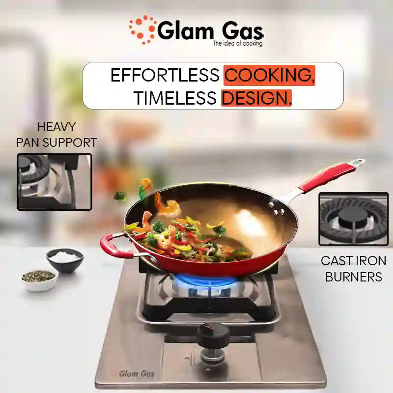Glam Gas GG-11 Single Burner Built-in Hob – Stainless Steel