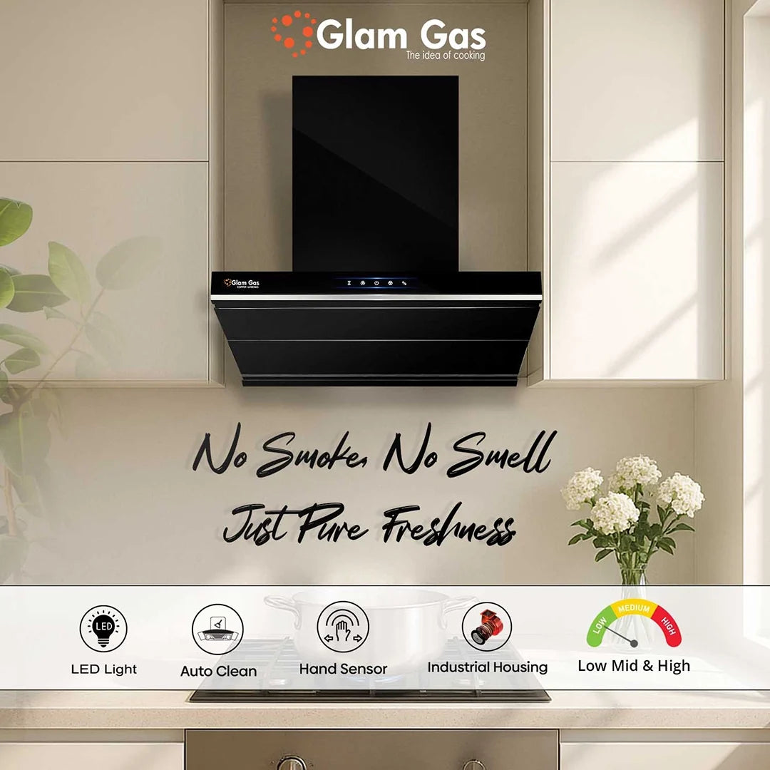 Glam Gas Strom Slim Range Hood – Hidden or Exposed Fit, 75cm & 90cm
