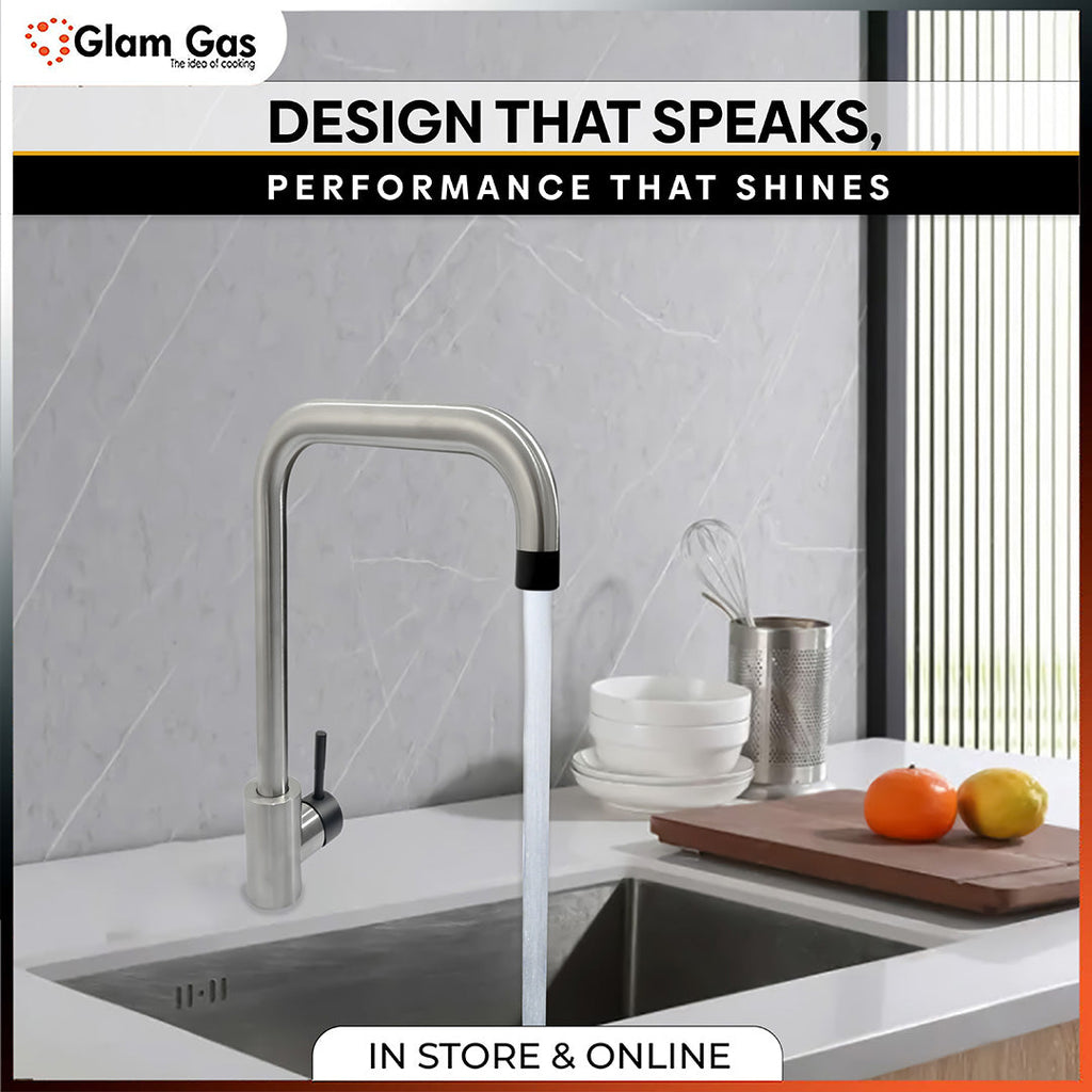 Glam Gas A-11 Kitchen Sink Faucet – Stainless Steel Single Lever