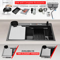Glam Gas Nano PVD Kitchen Sink – Large Single Bowl, Textured Black or Silver