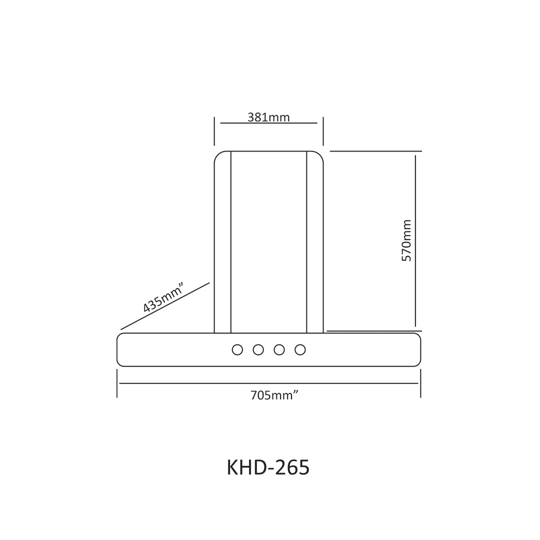 NasGas 70cm Smart Steel Kitchen Hood (KHD-265)