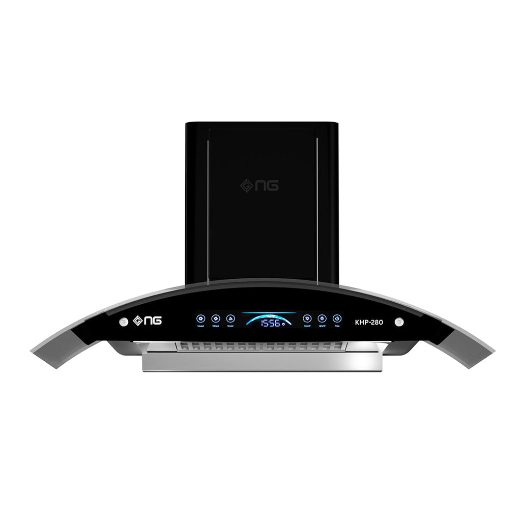 NasGas 86cm Smart Arc Glass Kitchen Hood (KHD-280)