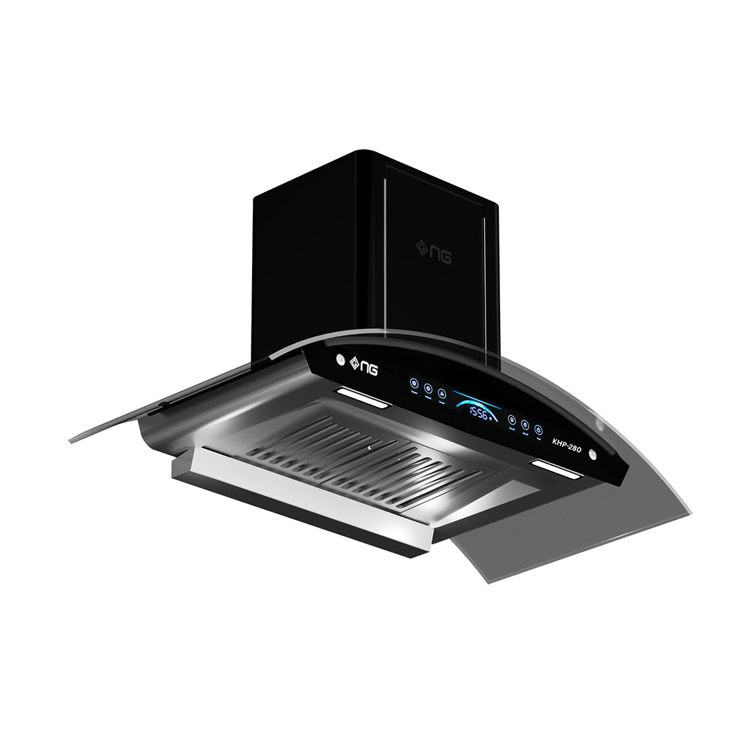 NasGas 86cm Smart Arc Glass Kitchen Hood (KHD-280)