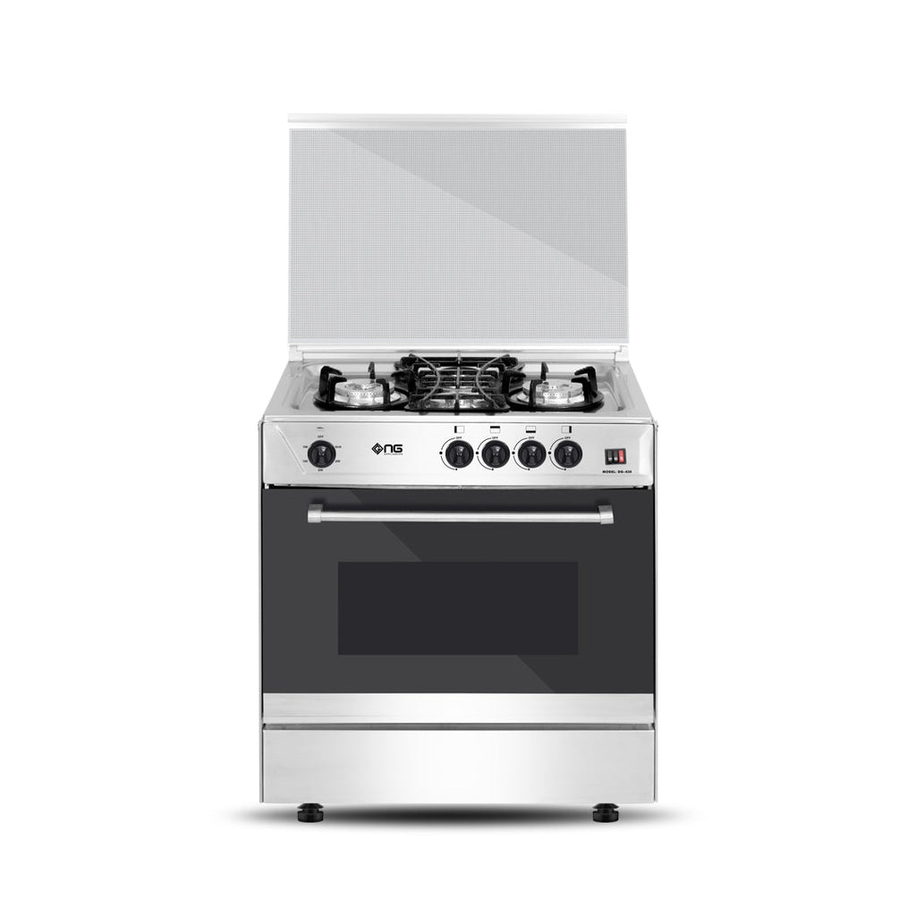 NasGas Cooking Range DG-430 Single Door –3 Burner, Stainless Steel Body
