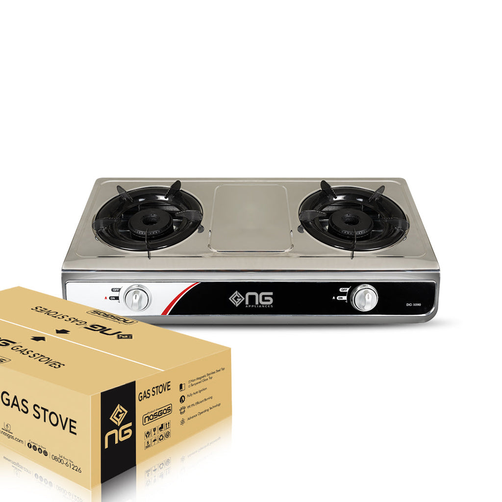 NasGas DG-1090 Stainless Steel Auto Ignition Gas Stove (2 Burner)