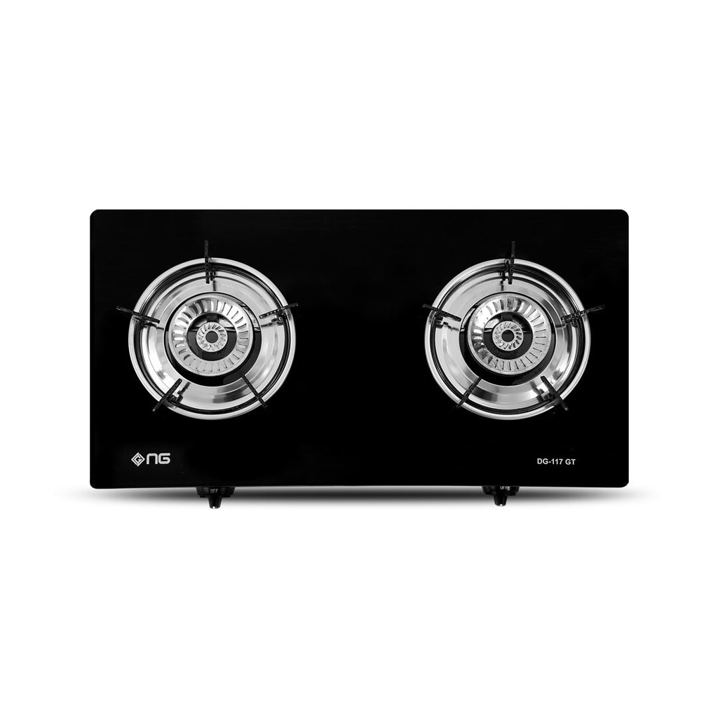 NasGas DG-117 GT 2-Burner Auto Ignition Tempered Glass Gas Stove
