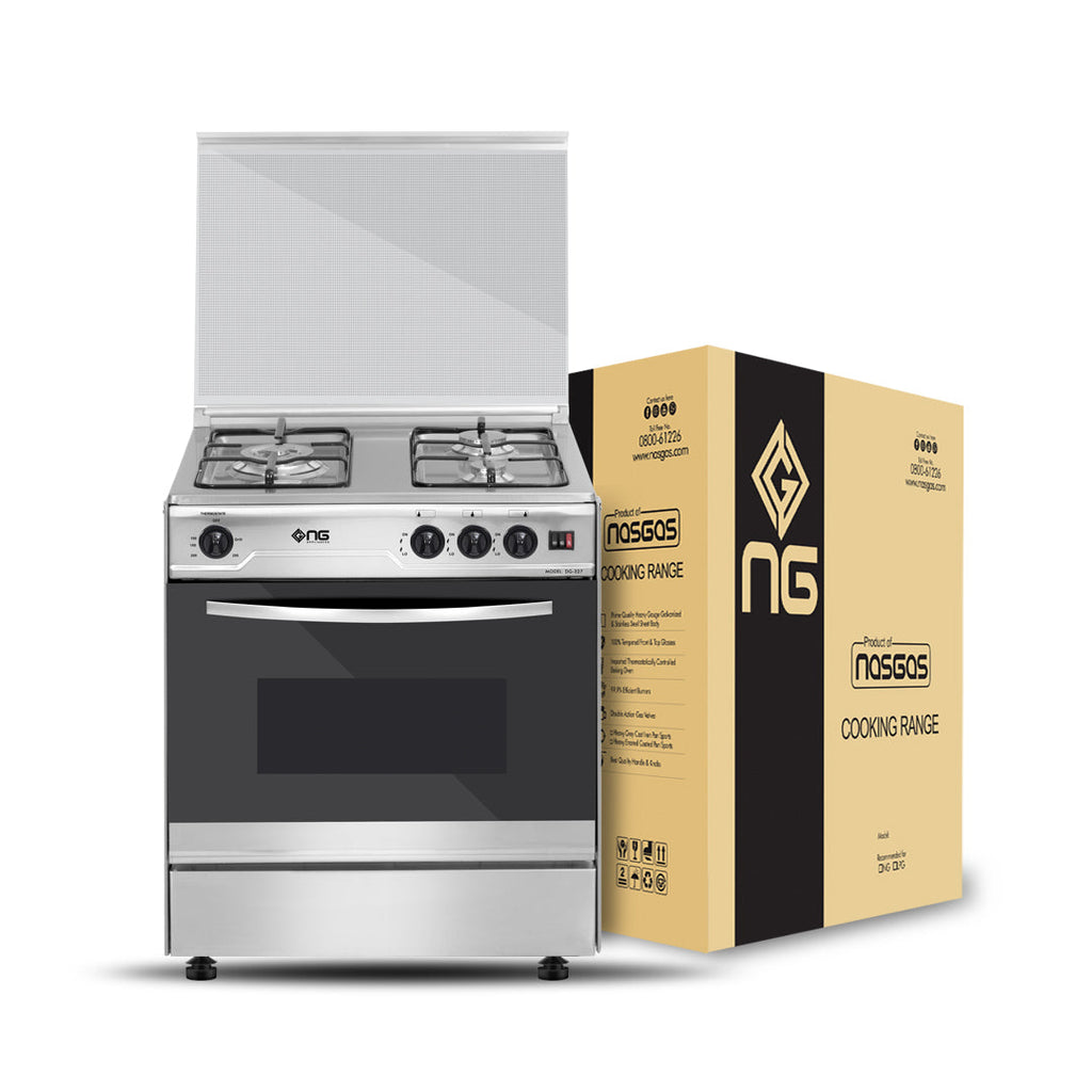NasGas DG-327 Cooking Range - 3 Burner Single Door - Stainless Steel