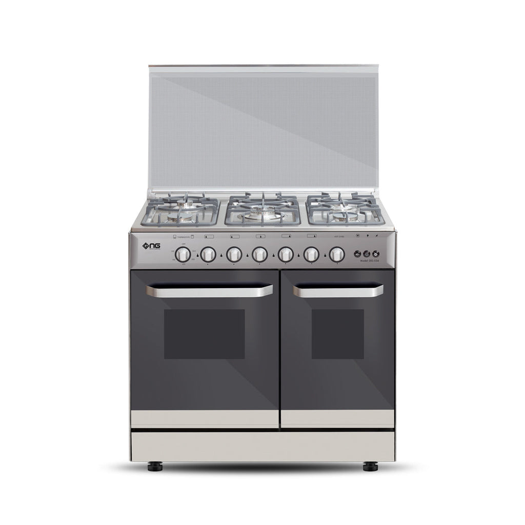 NasGas DG-534 Cooking Range - 5 Burner Double Door - Stainless Steel