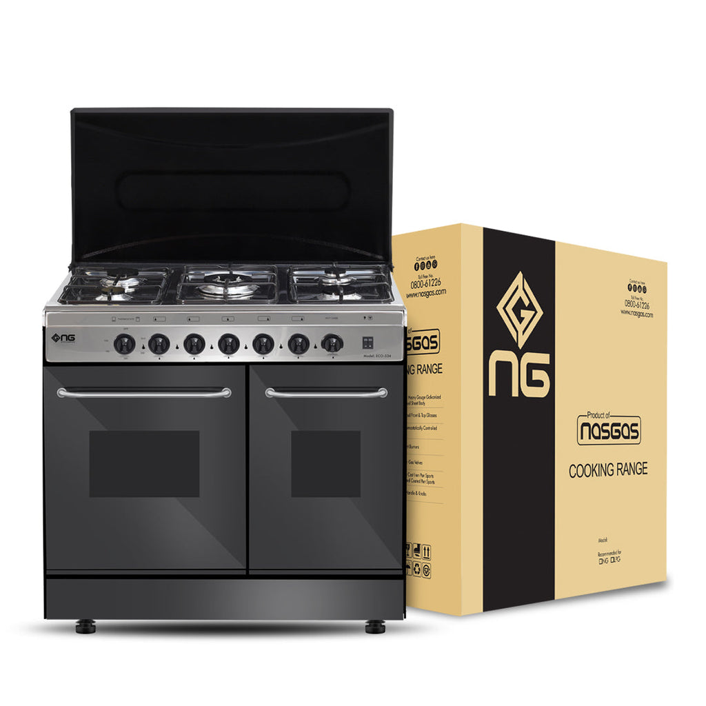 NasGas ECO-534 Cooking Range - 5 Burner Double Door