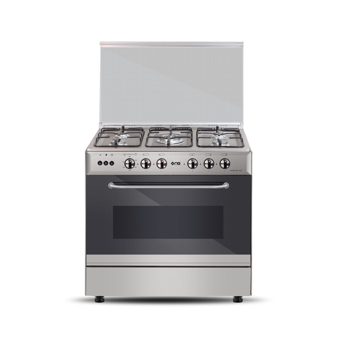 NasGas EXC-534 Cooking Range - 5 Burner Single Door - Stainless Steel