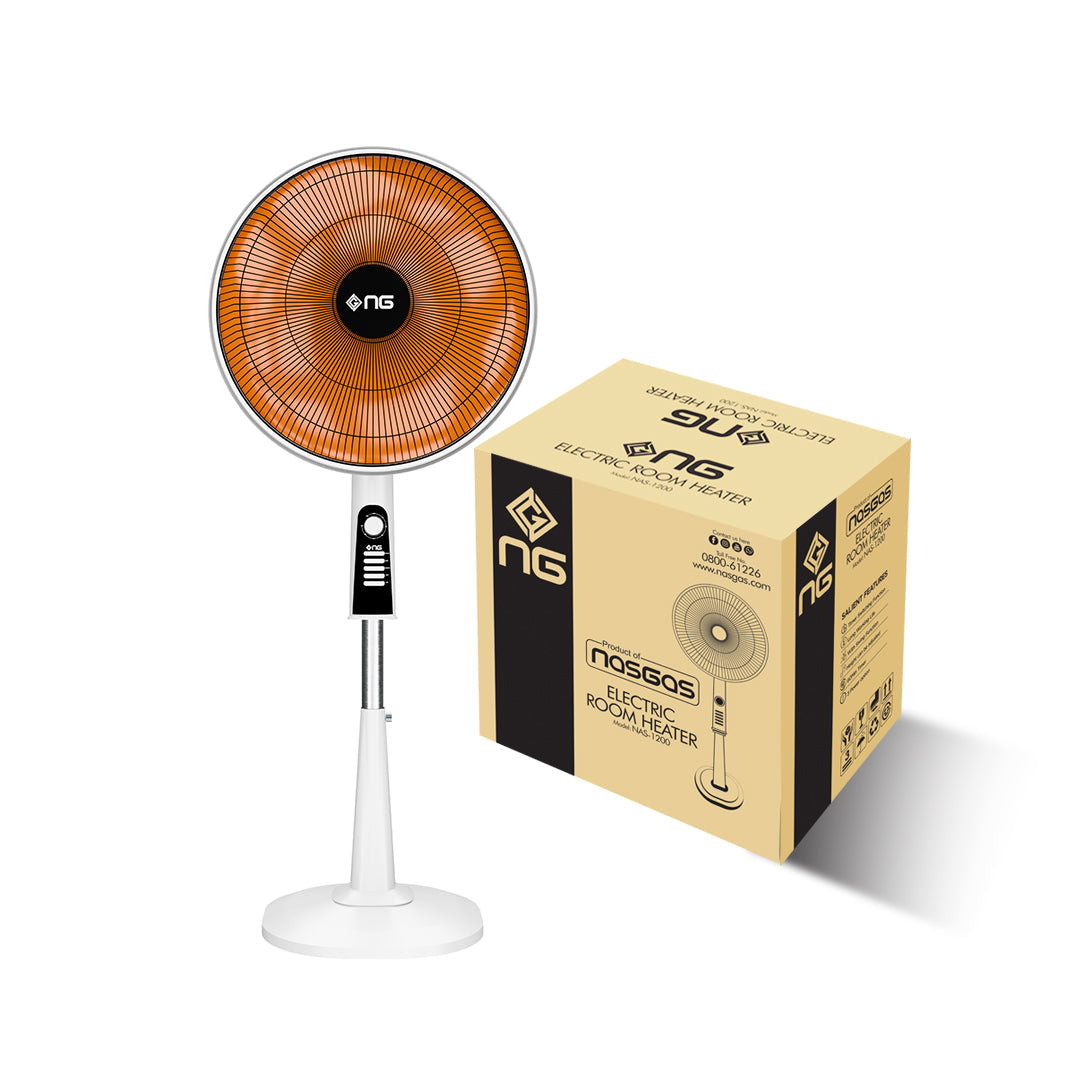NasGas Electric Sun Heater NAS-1200 | Energy Saving Dish Heater with Timer & Swing (1200W)