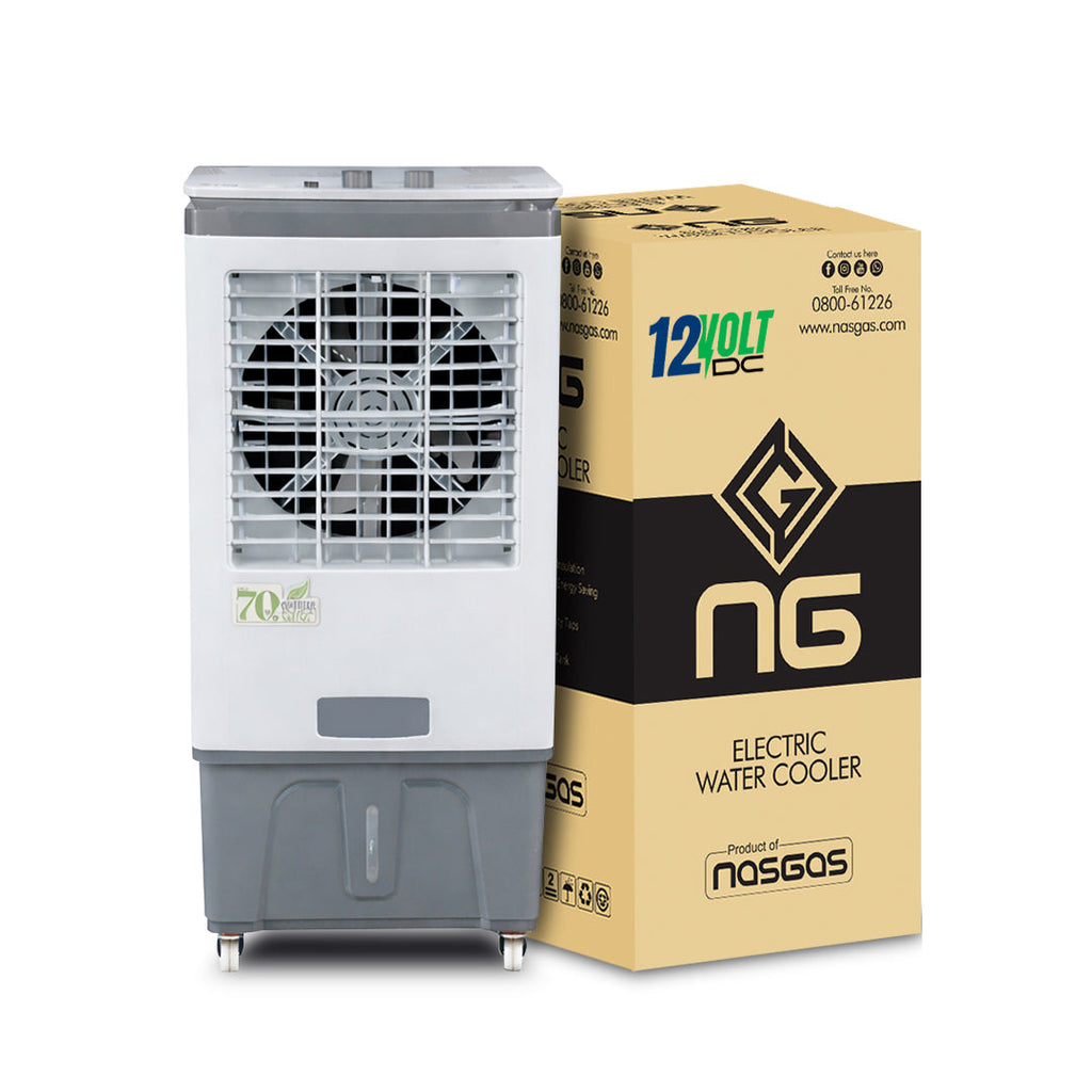 NasGas Green-Energy NAC-2100 | DC 12 Volt Solar Air Cooler | Direct Battery/Solar Compatible | 60W