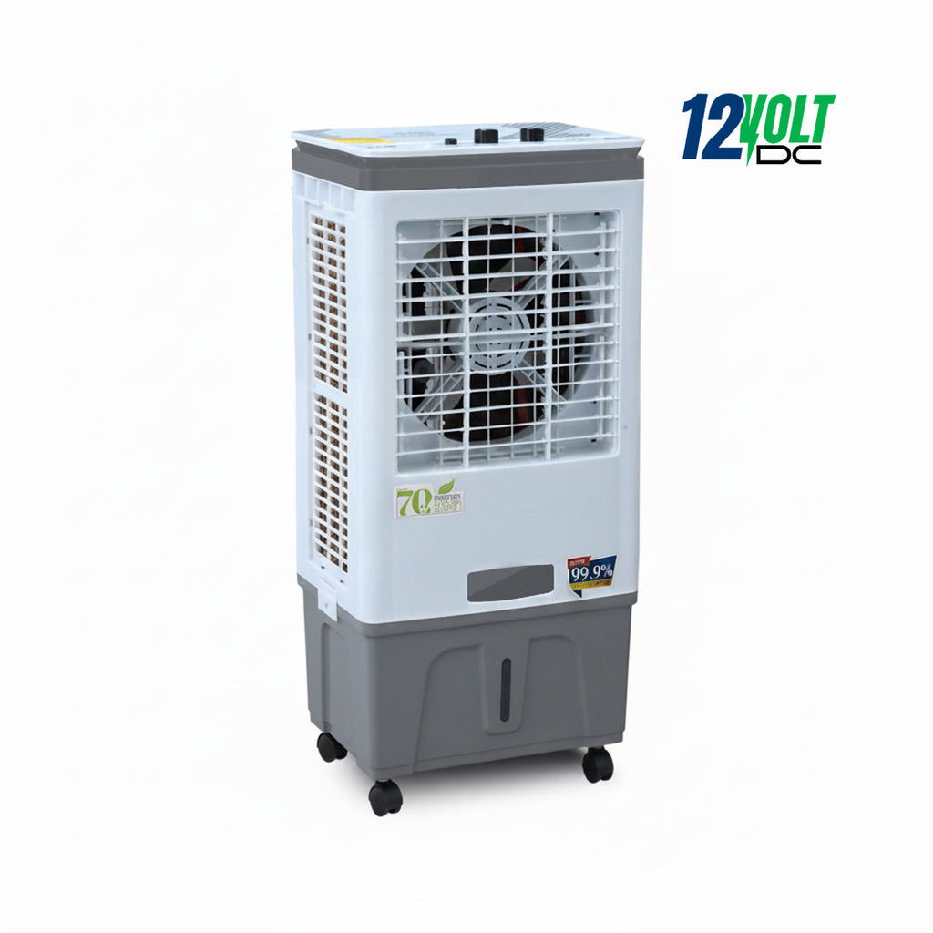 NasGas Green-Energy NAC-2100 | DC 12 Volt Solar Air Cooler | Direct Battery/Solar Compatible | 60W