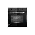 NasGas NG-550 Black Glass Built-in Oven: 56L Hybrid with Electric Blower Exhaust