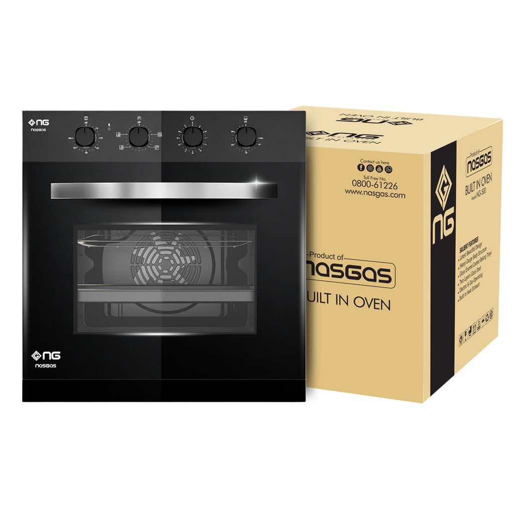 NasGas NG-552 Dual Fuel Built-in Oven | 56L Electric & Gas with Convection Fan & Rotisserie