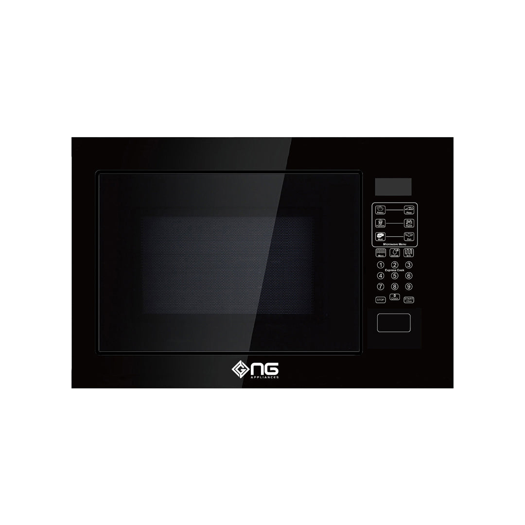NasGas NG-E91E Built-in Microwave Oven with Grill (25L) - Digital Black Glass