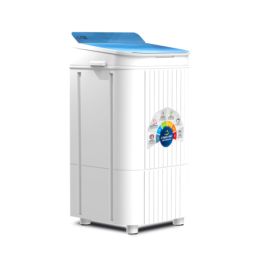 NasGas NGD-210 Glass Top 10Kg Spin Dryer (Jumbo Capacity)