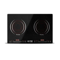 NasGas NTC-223 Double Burner Electric Stove & Infrared Cooker - 4400W Ceramic Glass