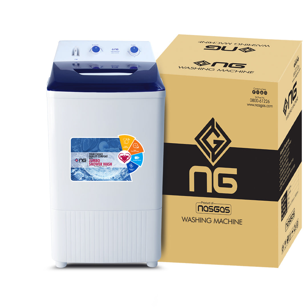 NasGas NWM-112 SD Pro 12Kg Single Tub Washer (Jumbo Shower Wash)