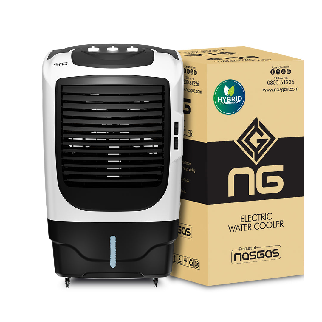 NasGas Pro-Hybrid NAC-9800 | 60L Jumbo AC/DC Hybrid Cooler | Dual Power (Solar & 220V) | 100W Low Wattage | 1350 CFM