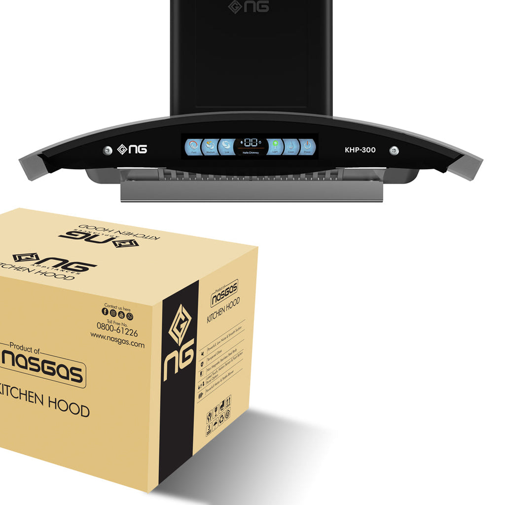 NasGas Smart Voice-Control Glass Kitchen Hood (KHD-300)