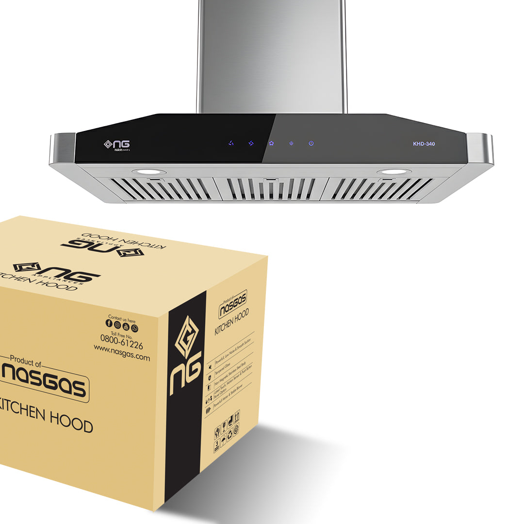 NasGas Turbo-Suction Silent Kitchen Hood (KHD-340)