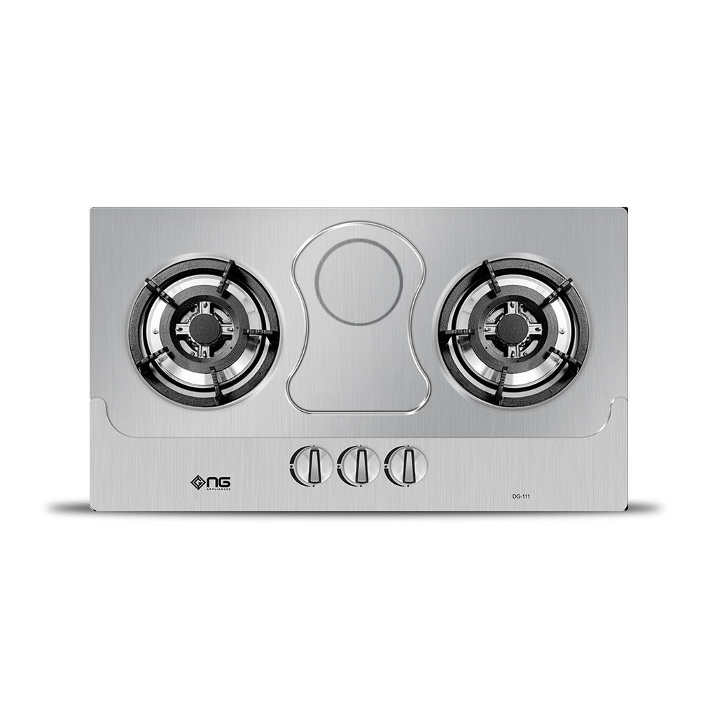 NasGas Built-In Hob DG-SN2 – 2 Burner Stainless Steel Gas Hob