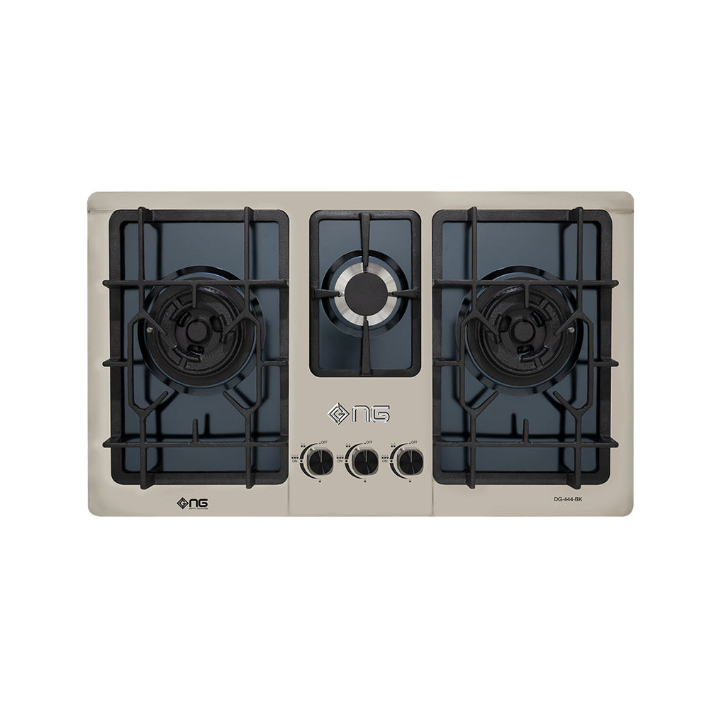 Nasgas Built-In Hob DG-444 BK – 3 Burner Stainless Steel Gas Hob
