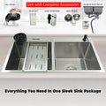 Glam Gas Lifestyle 12 Kitchen Sink – Double Bowl Stainless Steel with Accessory Kit