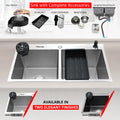 Glam Gas Life Style 57 Kitchen Sink – Handmade Textured Single Bowl, 9 Inch Deep
