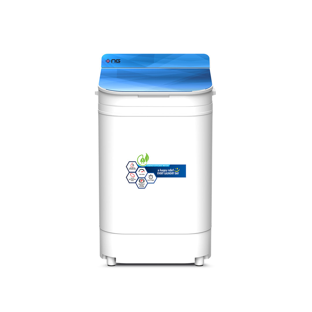 NasGas NGD-201 Glass Top 8Kg Spin Dryer (Double Body)