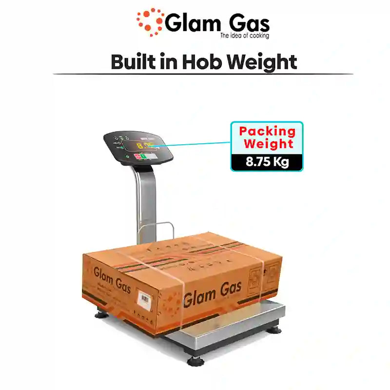 Glam Gas 3 Burner Built-in Hob – D-Cut, Blue Berry & Black Berry Tempered Glass